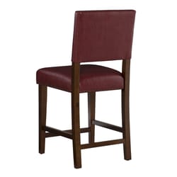 Linon Home Decor Red Polyurethane Byron Barstool 39.5 in.