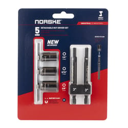 Norske Hex Nut Driver Set S2 Tool Steel 5 pc