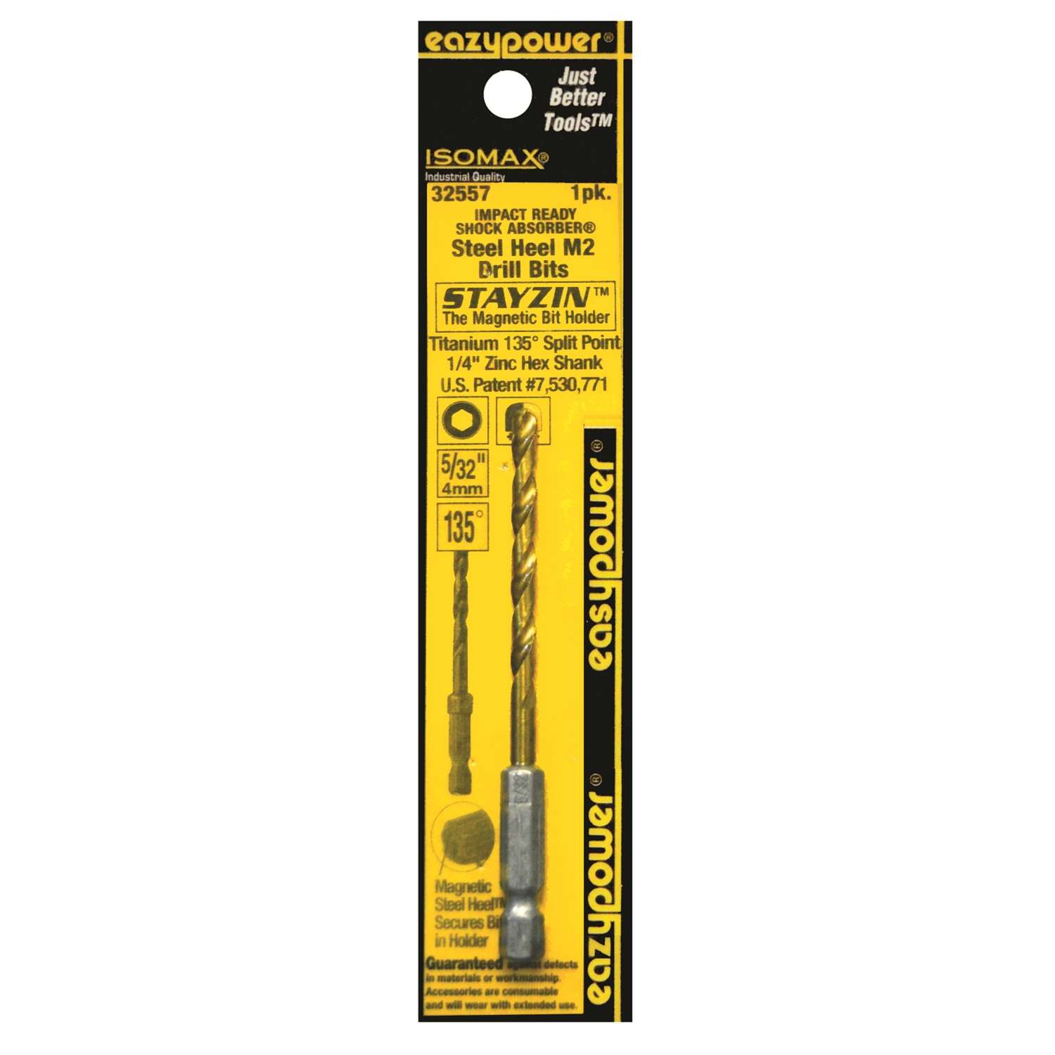 Eazypower Isomax 5/32 in. X 4 in. L M2 Steel Impact Ready Drill Bit 1