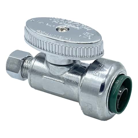 Champion Plumbing 1/2 in. Push X 3/8 in. Compression Brass Straight Stop  Valve - Ace Hardware