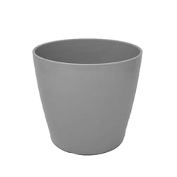 Bamboo Blooms 6.5 in. H X 7 in. D Bamboo Flower Pot Gray