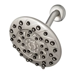 Waterpik PowerPulse Brushed Nickel 6 settings Rainshower Showerhead 1.8 gpm