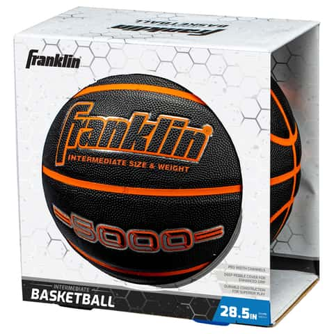 Franklin Sports HARD COURT Basketball - Official Size Basketball - Indoor +  Outdoor Street Basketball - 29.5 Rubber Basketball - Air Pump Included