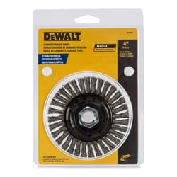 DeWalt 4 in. Coarse Crimped/Knotted Wire Wheel Brush Stainless Steel 20000 rpm 1 pc