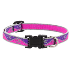 Lupine Pet Reflective Pink Paws Nylon Dog Adjustable Collar