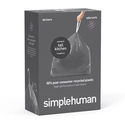 Simplehuman 13 gal Tall Kitchen Bags Drawstring 40 pk