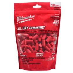 Milwaukee 32 dB Earplugs Red 100 pair