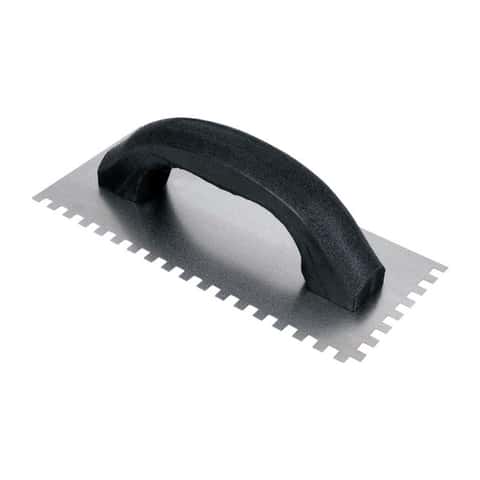 QEP 9 in. W X 4 in. L Steel Square Notched Trowel QEP 9 in. W X 4 in. L Steel Square Notched Trowel