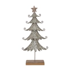 Glitzhome Gray Tree Table Decor 20.3 in.