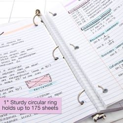 Bazic Products 1 in. W X 10 in. L 3-Ring White View Binder