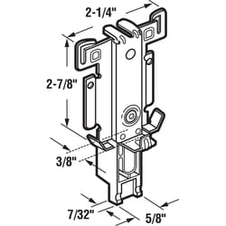 Prime-Line 0.63 in. D X 2-7/8 in. L Zinc-Plated Silver Steel Bi-Fold Closet Door Pivot 2 pc