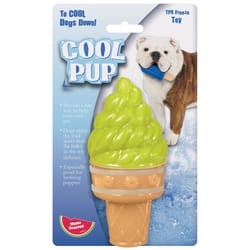 Boss Pet Cool Pup Green TPR Ice Cream Cone Dog Toy Large 1 pk