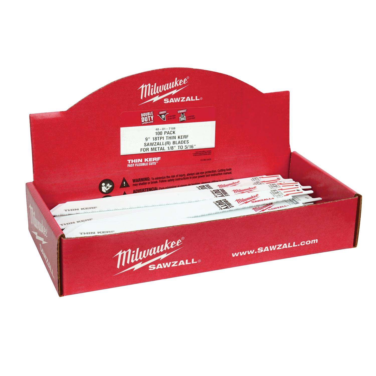 Milwaukee Sawzall 9 in. Rigid Conduit Blade 18 TPI 100 pc Ace Hardware