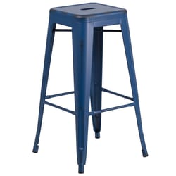 Flash Furniture 1 pk Blue Metal Industrial Bar Stool