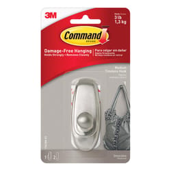 3M Command Medium Plastic Hook 3.25 in. L 1 pk