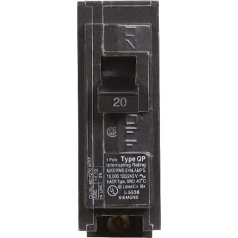 Siemens 20 amps Standard Single Pole Circuit Breaker - Ace Hardware