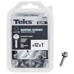 Teks Elite No. 12 X 1 in. L Hex Drive Hex Washer Head Self Tapping Roofing Screws
