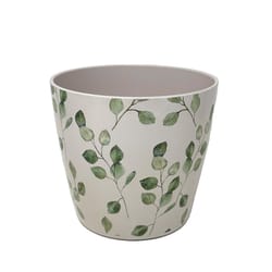 Bamboo Blooms 7 in. D Bamboo Green Leaves Flower Pot Green