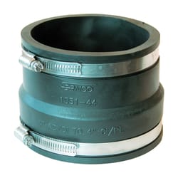 Fernco 4 in. Hub each X 4 in. D Hub Plastic Flexible Coupling