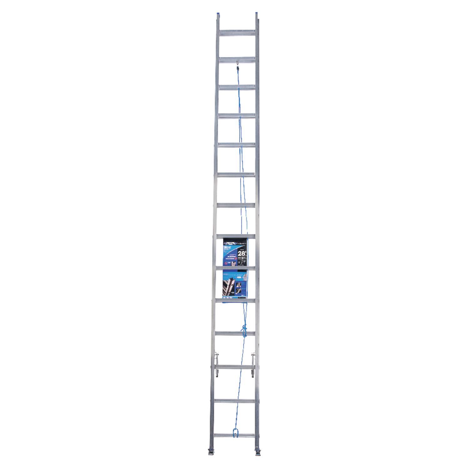Werner 28 ft. H Aluminum Extension Ladder Type I 250 lb. capacity -  D1328-2