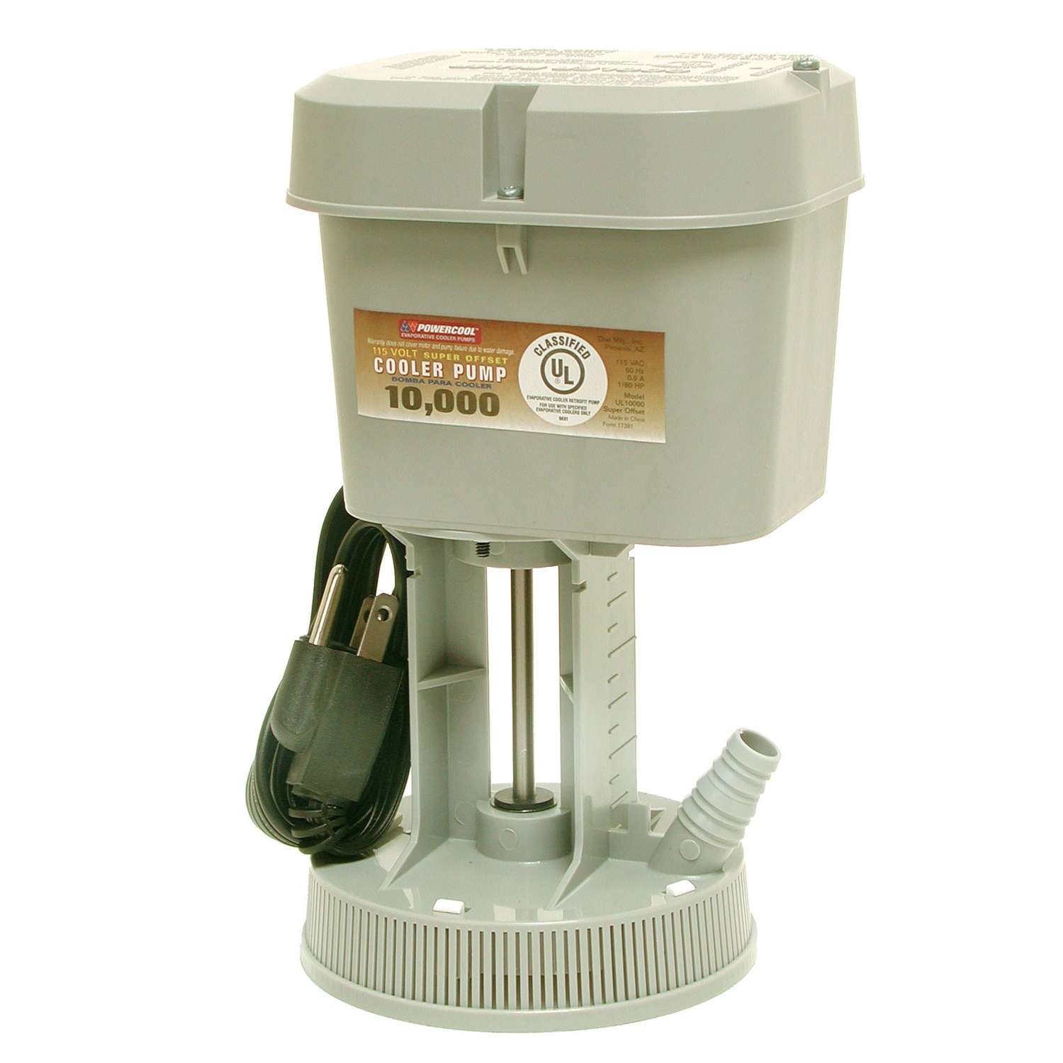 Dial 81/2 in. H X 41/4 in. W Gray Plastic Evaporative Cooler Pump Ace Hardware