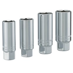 Craftsman 3/8 in. drive S Metric and SAE 6 Point Standard Spark Plug Socket Set 4 pc
