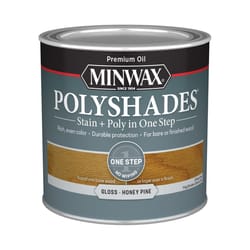 Minwax PolyShades Semi-Transparent Gloss Honey Pine Oil-Based Stain/Polyurethane Finish 1/2 pt