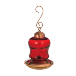 Audubon Hummingbird 14 oz Glass/Metal Bottle Nectar Bird Feeder 3 ports