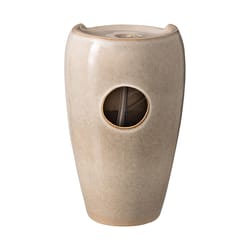 Glitzhome Ceramic Sand Beige 21.25 in. H Fountain