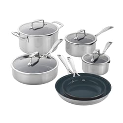 Zwilling J.A Henckels Clad CFX Ceramic/Stainless Steel Cookware Set Silver