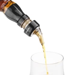 Final Touch Black/Clear Plastic/Silicone Bottle Pourer