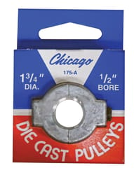 Chicago Die Cast 1-3/4 in. D X 1/2 in. D Zinc Single V-Grooved Pulley