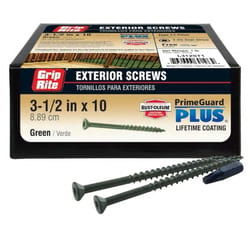 Grip-Rite PrimeGuard Plus No. 10 wire X 3-1/2 in. L Star Bugle Head Deck Screws 1 lb 53 pk