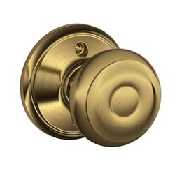 Schlage Georgian Antique Brass Dummy Knob Right or Left Handed