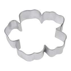 R&M International Corp 4 in. L Hibiscus Flower Cookie Cutter Silver 1 pc