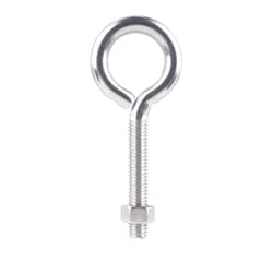 Hampton 3/8 in. X 4 in. L Stainless Stainless Steel Eyebolt Nut Included