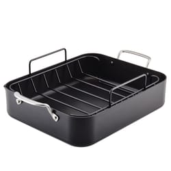 Circulon Anodized Aluminum Roaster with Rack Black