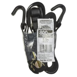 Keeper 1.25 in. W X 8.5 ft. L Black Tie Down Strap 800 lb 1 pk