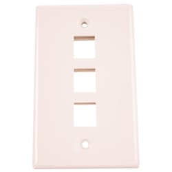 Monster Just Hook It Up Almond 3 gang Plastic Keystone Wall Plate 1 pk