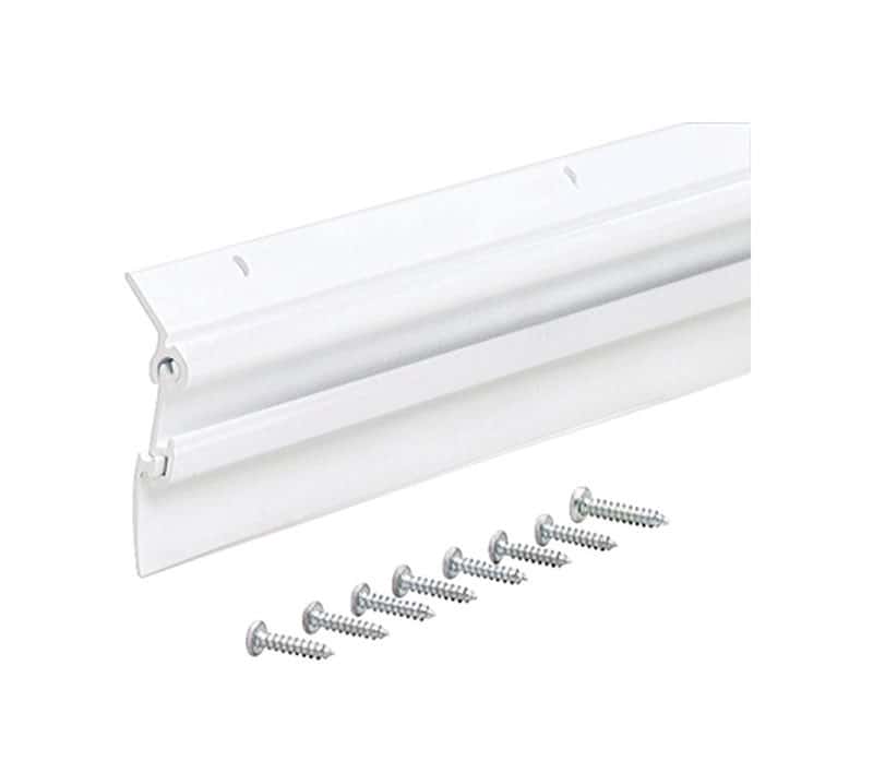 MD Building Products White Aluminum Sweep For Garage Doors 3 ft. L X 2