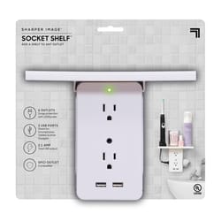 Socket Shelf As Seen on TV Outlet/USB/Shelf Adapter Surge Protection 1 pk