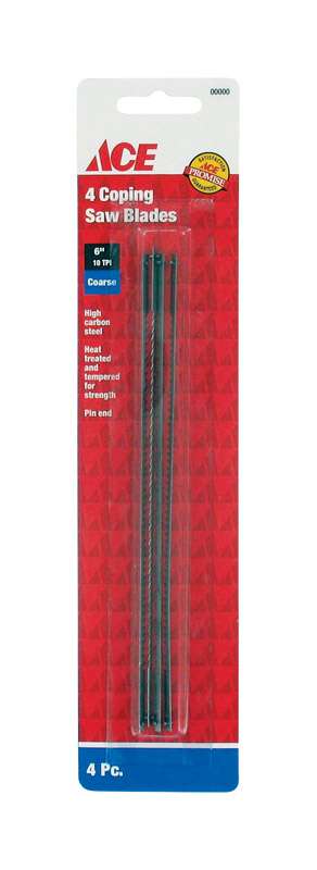 Ace 6.5 Carbon Steel Coping Saw Blade 10 TPI 4 pk - Ace Hardware