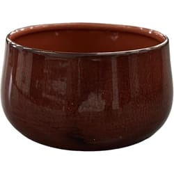 Robert Allen 4 in. D Steel Mini Bella Bowl Planter Sienna Haze