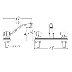 Huntington Brass Reliaflo Two Handle Chrome Kitchen Faucet