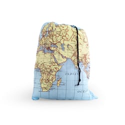 KIKKERLAND Multicolored Map Laundry Bag