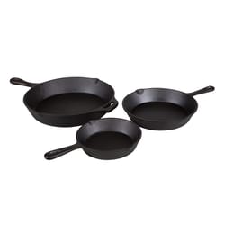 Stansport Pre-Seasoned Black Frying Pan 3 pc