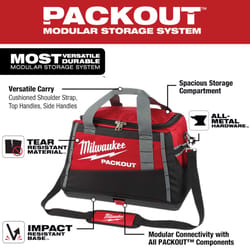 Milwaukee PACKOUT 20 in. W X 13.8 in. H Ballistic Nylon Tool Bag 3 pocket Black/Red 1 pc