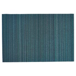 Chilewich 24 in. W X 36 in. L Aqua Stripe PVC Vinyl Utility Mat