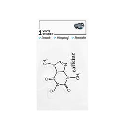 StickerYou Caffeine Molecule Sticker Vinyl 1 pk