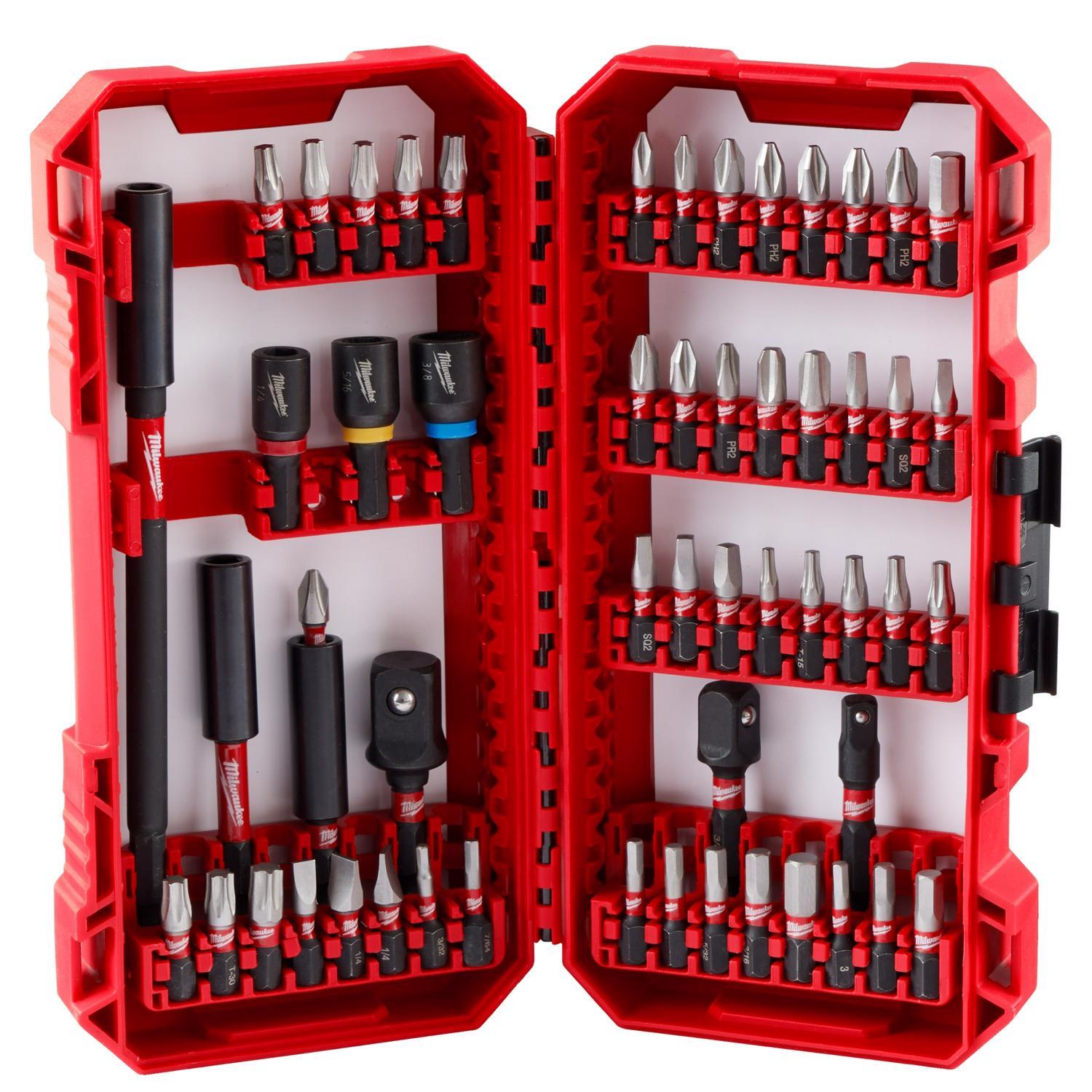 Photos - Drill Bit Milwaukee SHOCKWAVE Assorted Driver Bit Set Alloy Steel 55 pc 48-32-4096 